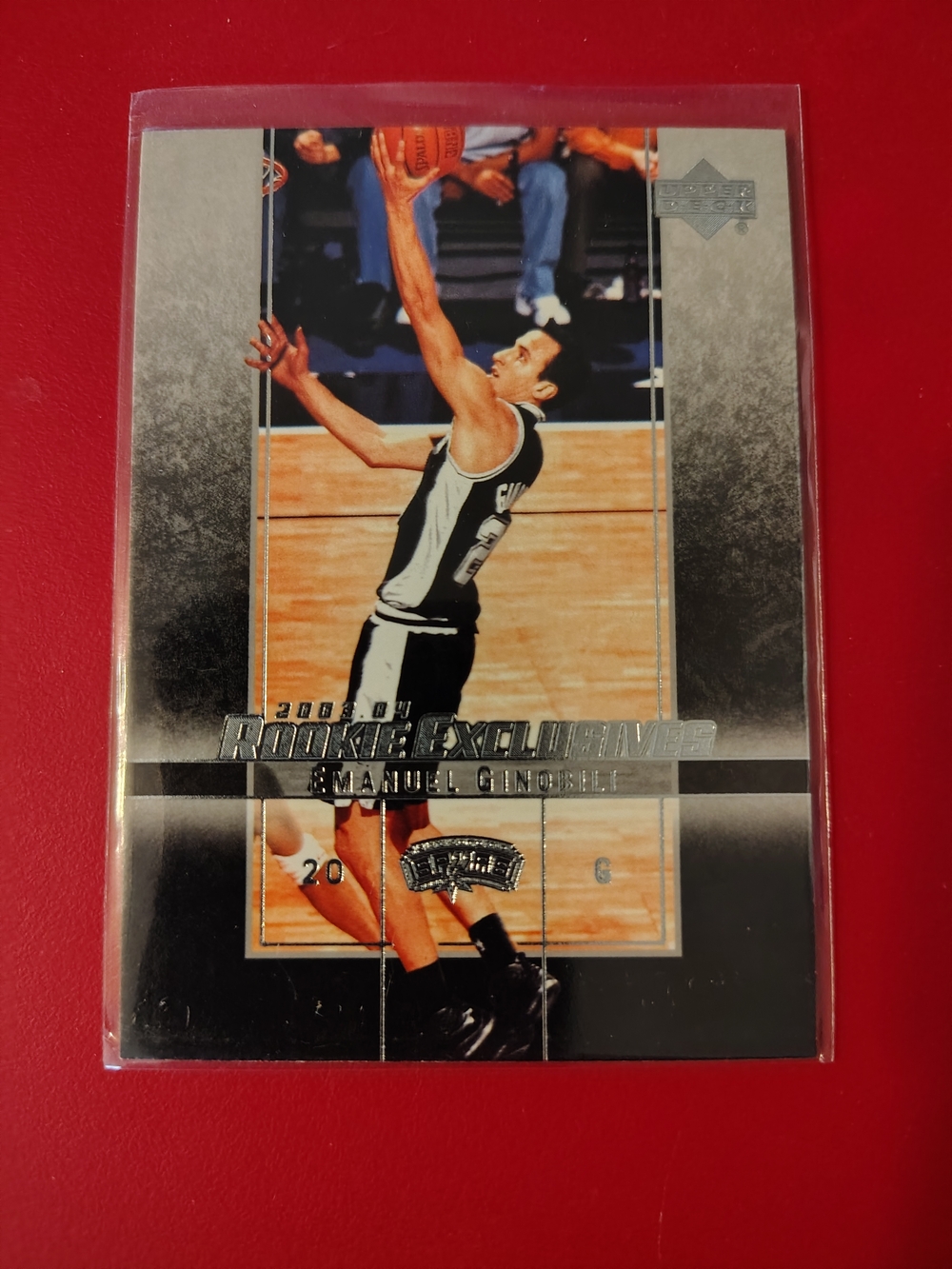 Emanuel Ginobli 2003-04 Upper Deck Rookie Exclusives #38 San Antonio Spurs Card